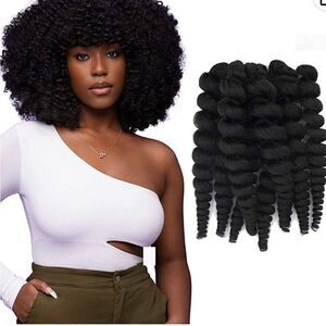 Darling Extension Crochet Flexi Rod black Curls (TWO pack)